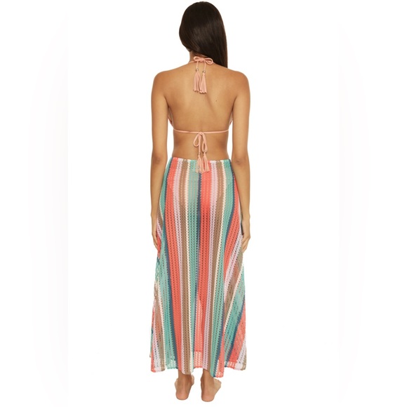 Isabella Rose NWT Toulouse Long High Slit Skirt Swim Cover Up Crochet Size M/L - Picture 3 of 10